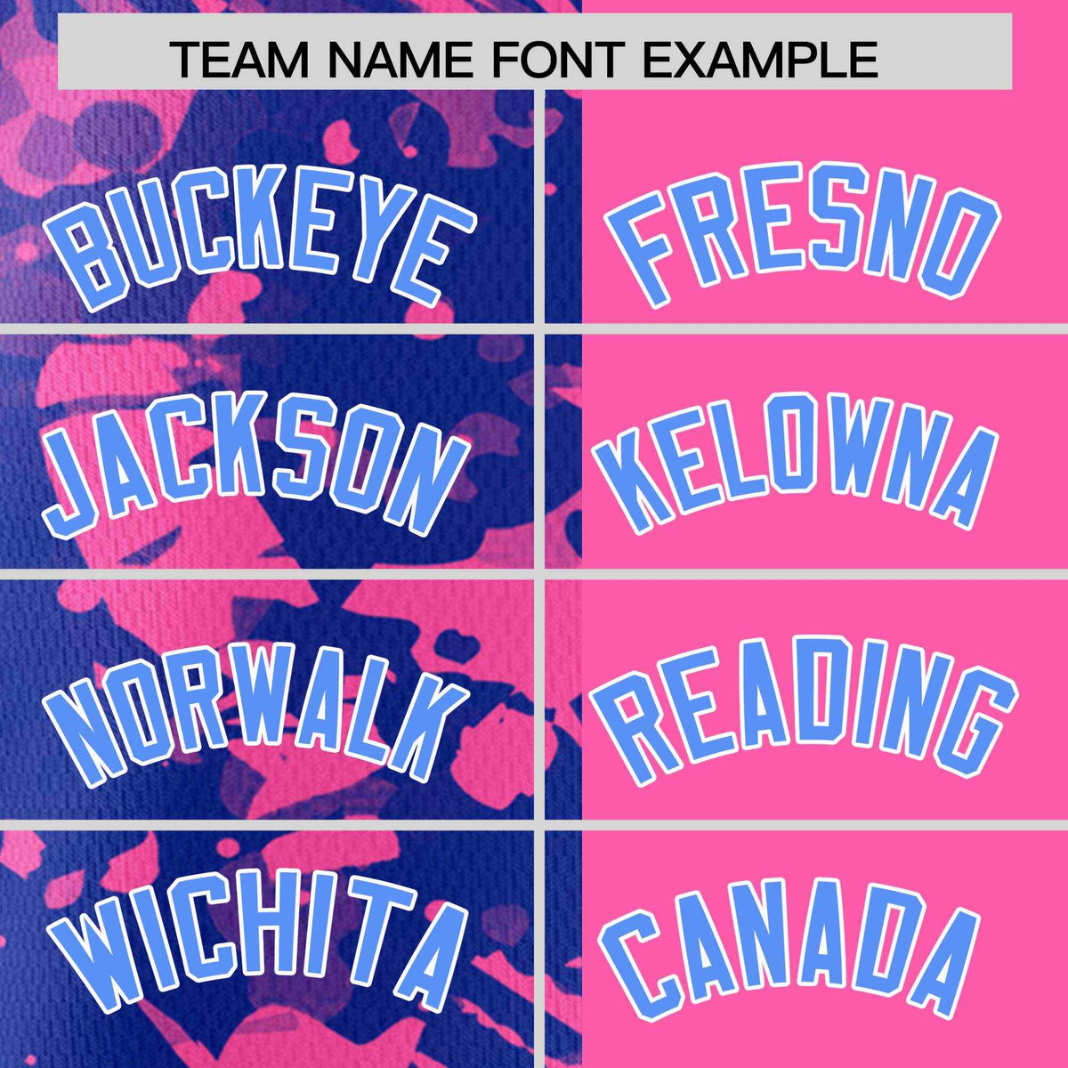 Custom Pink Royal Split Personalized Graffiti Raglan Sleeve Authentic Baseball Jersey