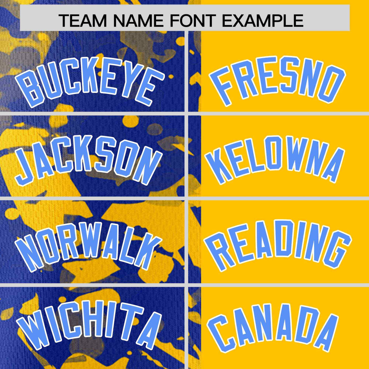 Custom Yellow Royal Split Personalized Graffiti Raglan Sleeve Authentic Baseball Jersey