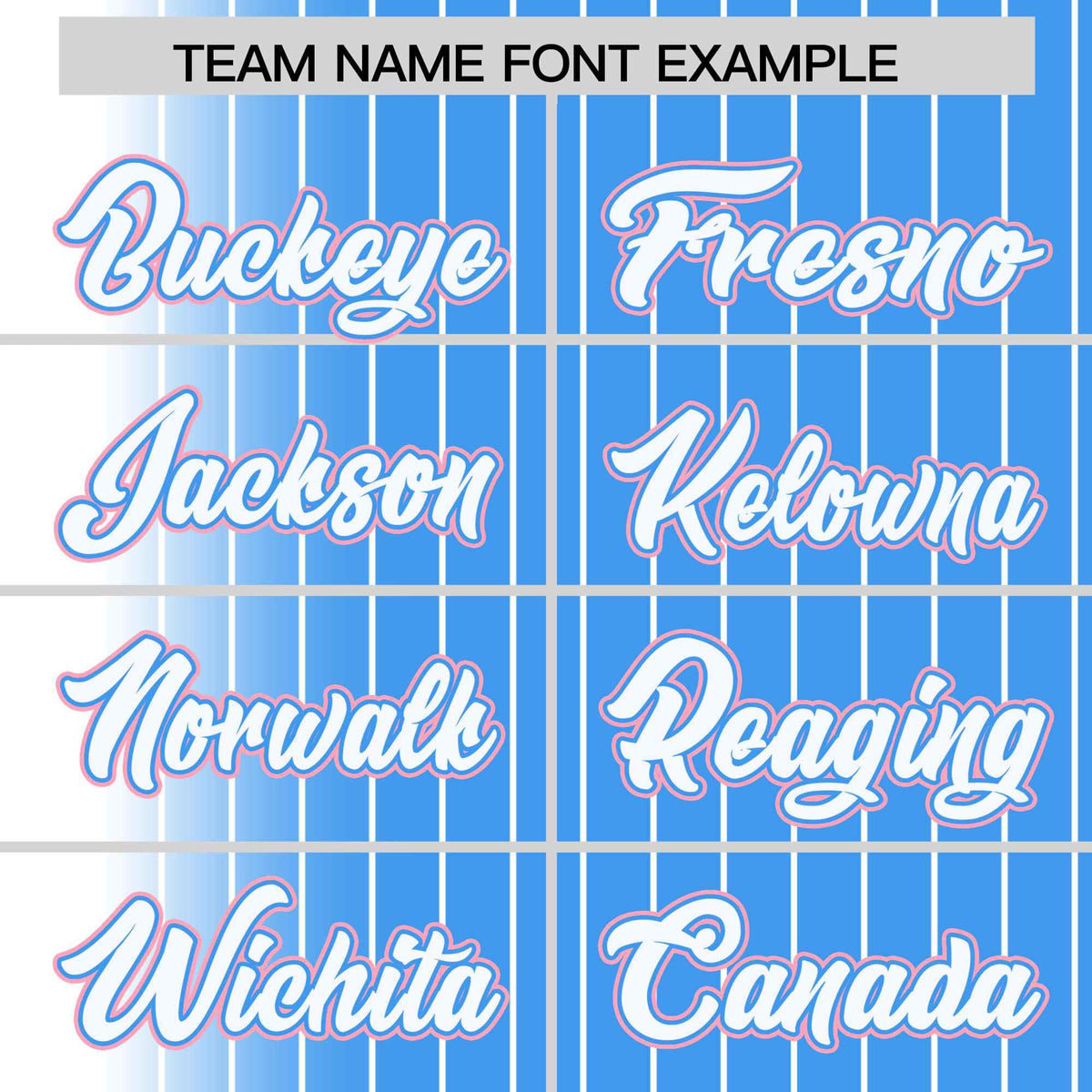 Custom Powder Blue White Gradient Varsity Full-Snap Pinstripe Letterman Baseball Jacket