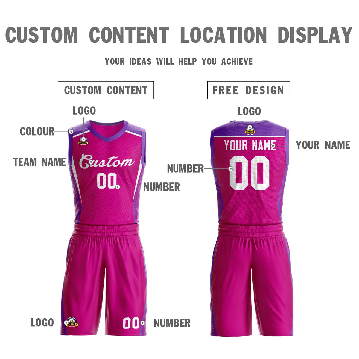 Maillot de basket-ball personnalisé rouge classique en maille