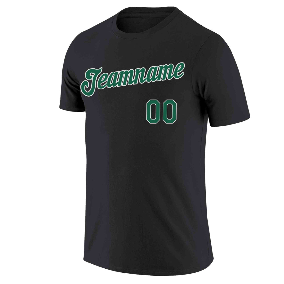 Custom Black Green-White Classic Style Crew neck T-Shirts Full Sublimated | KXKSHOP