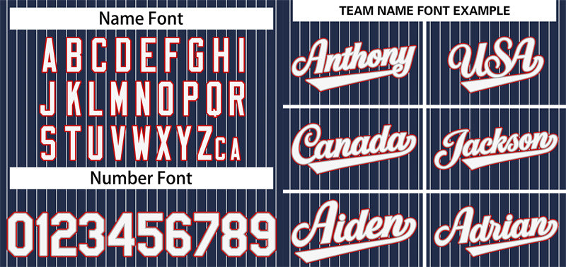 Benutzerdefinierte Navy Weiß-Rot Streifen Mode Authentic Baseball Jersey