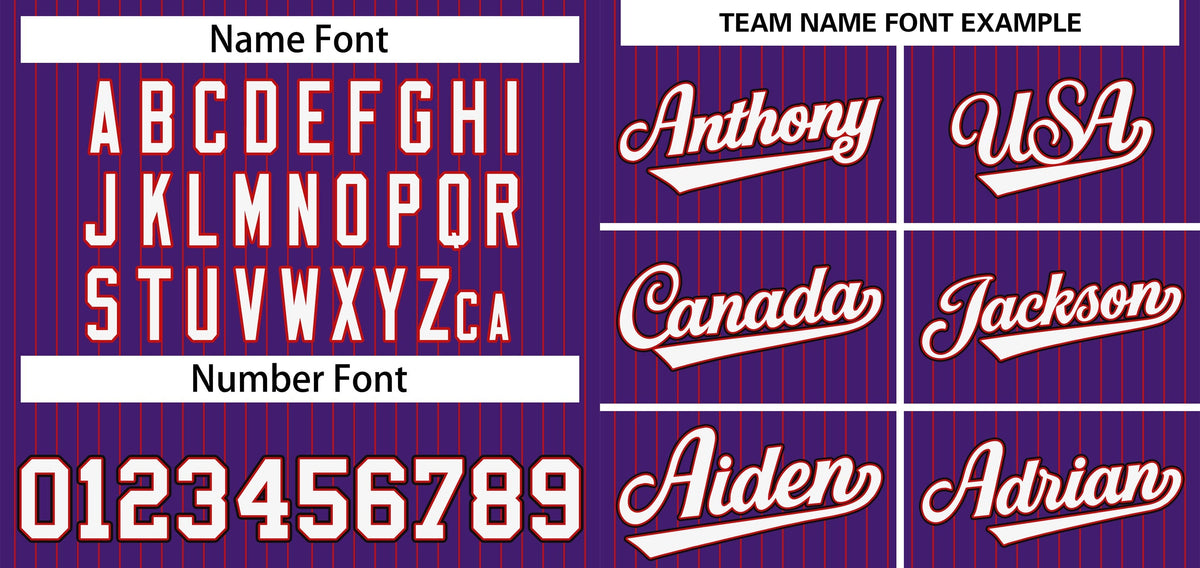 Benutzerdefinierte Lila Weiß-Schwarz Streifen Mode Authentische Baseball Jersey
