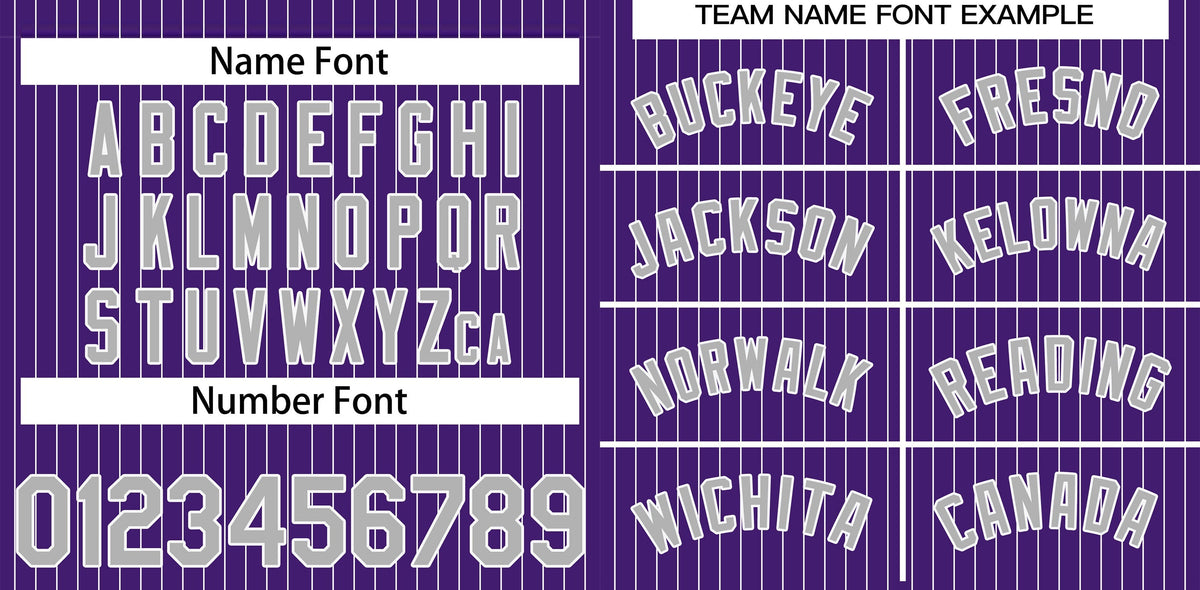 Benutzerdefinierte Lila Grau-Weiß Streifen Mode Authentische Baseball Jersey