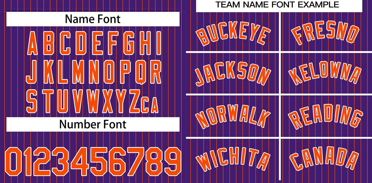 Benutzerdefinierte Lila Orange-Weiß Streifen Mode Authentische Baseball Jersey