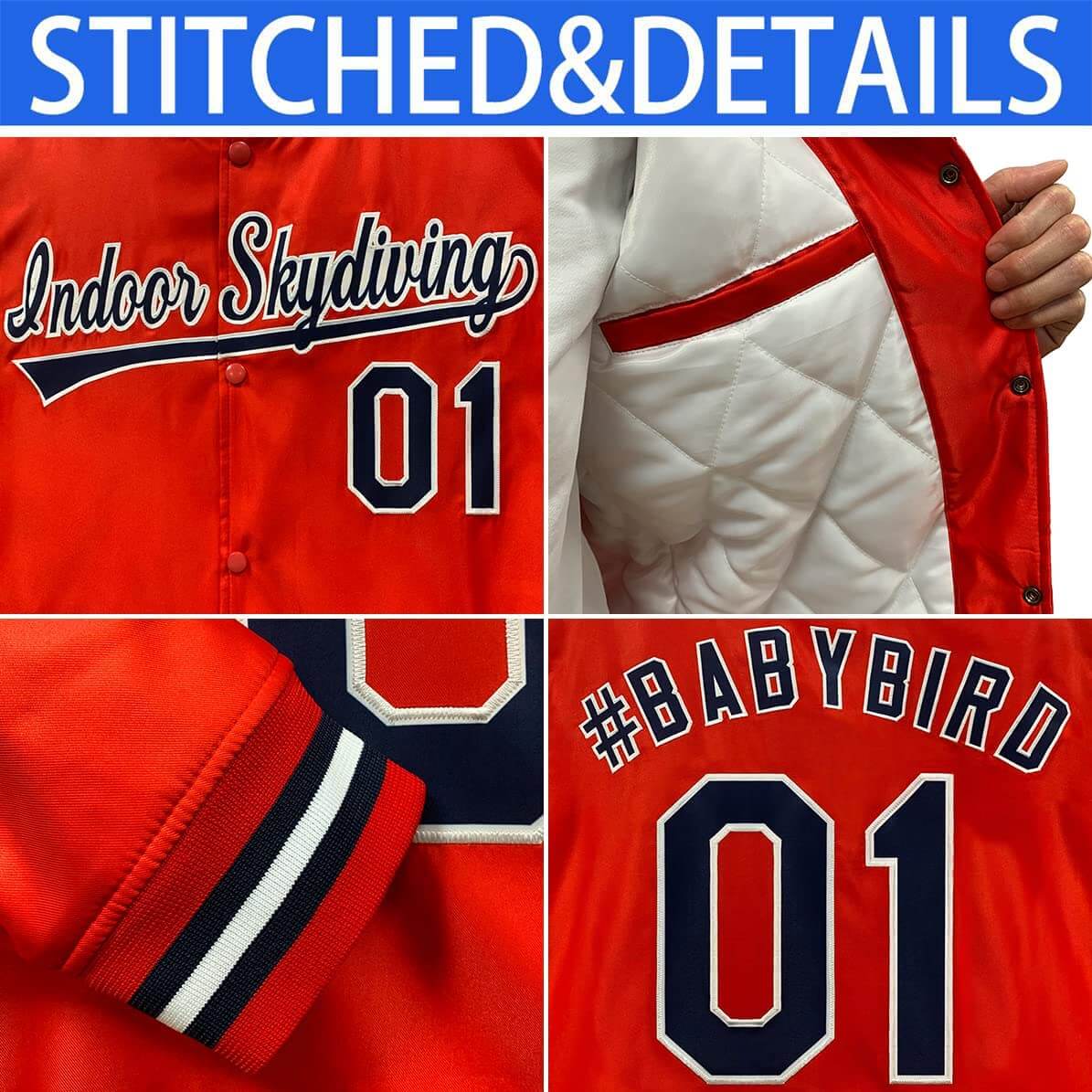 Custom Powder Blue Pink-Black Two Tone Gradient Fashion Full-Snap Letterman Jacket | KXKSHOP