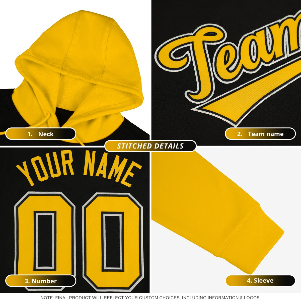 Custom Orange White Royal Blue Leopard Print Pullover Sweatshirt Hoodie| KXKSHOP