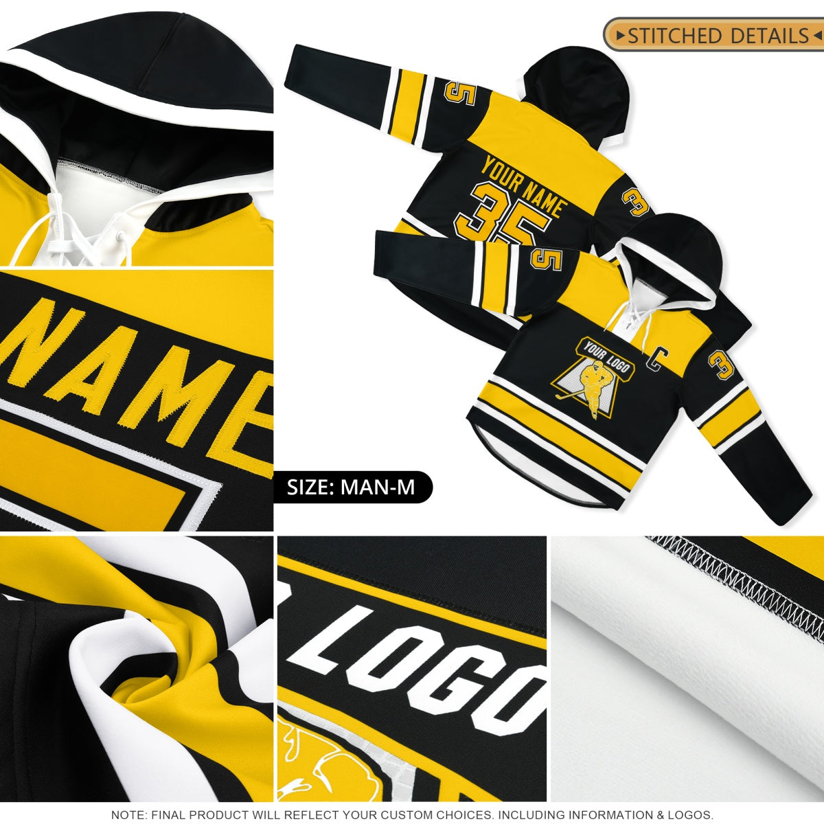 Custom Hockey Hoodie Jersey Crimson Silver Classic Style for Men&amp;Youth