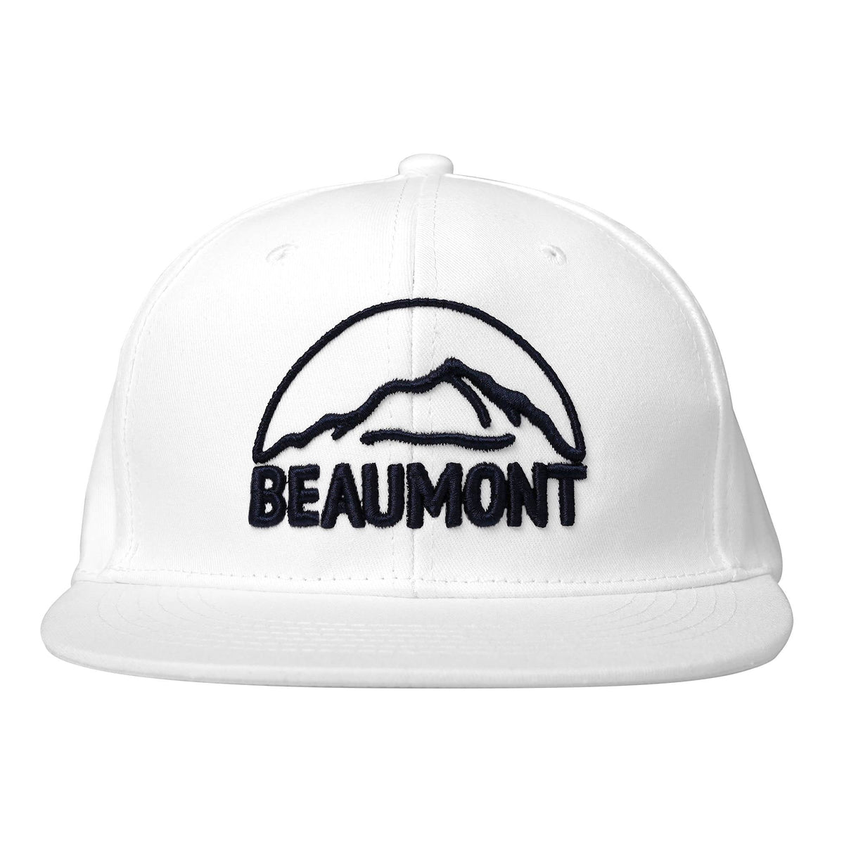 Custom White 3D Puff Embroidery Flat Embroidery Flat Eaves Sport Baseball Cap Design for Men/Women/Youth