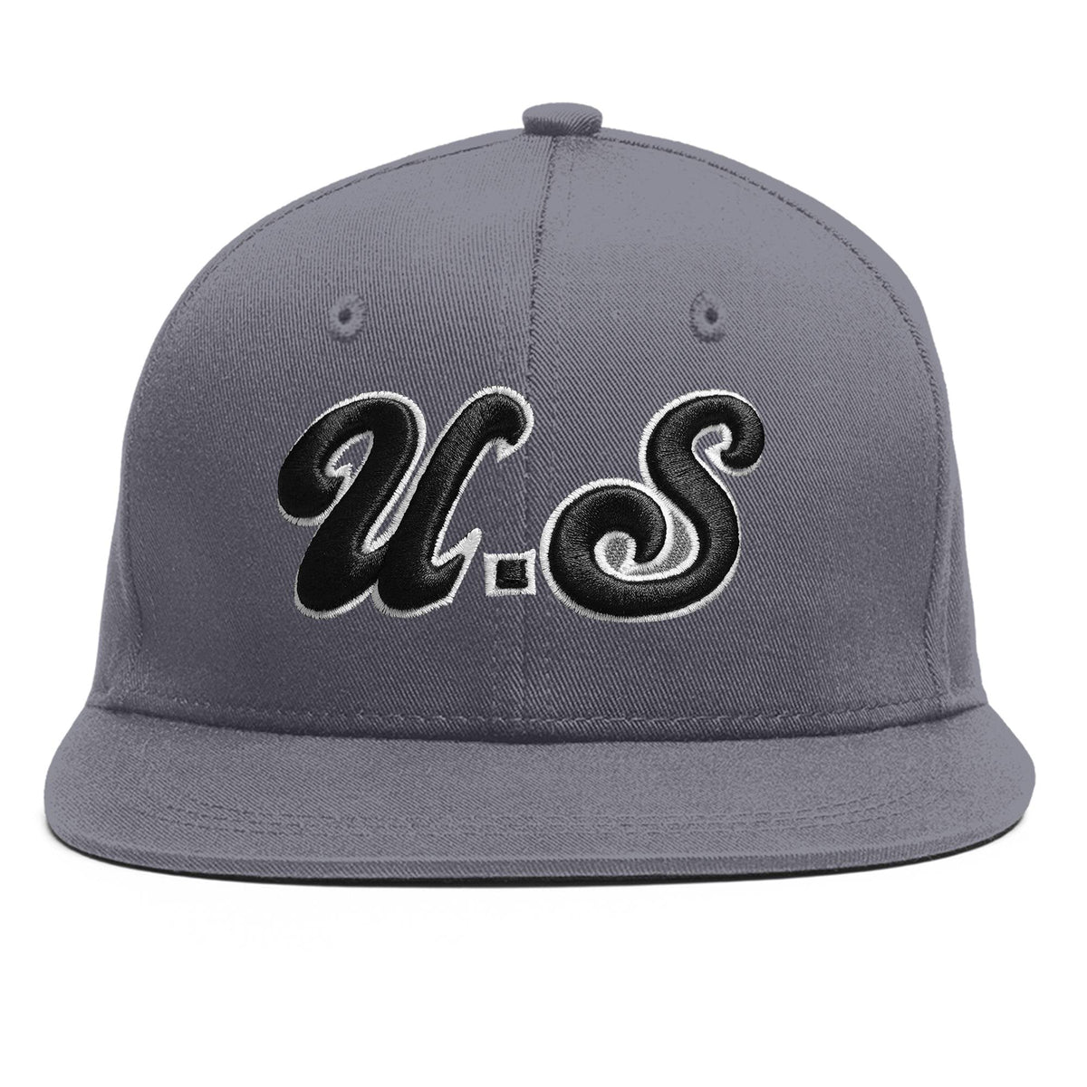 Custom White 3D Puff Embroidery Flat Embroidery Flat Eaves Sport Baseball Cap Design for Men/Women/Youth