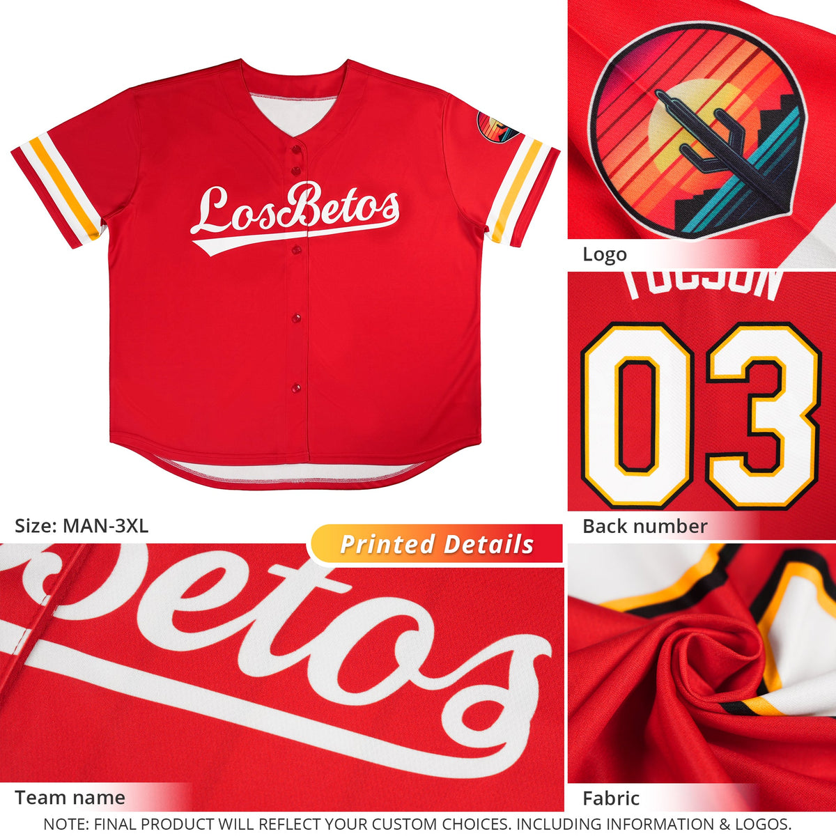 Custom Red White Classic Style Authentic Baseball Jersey