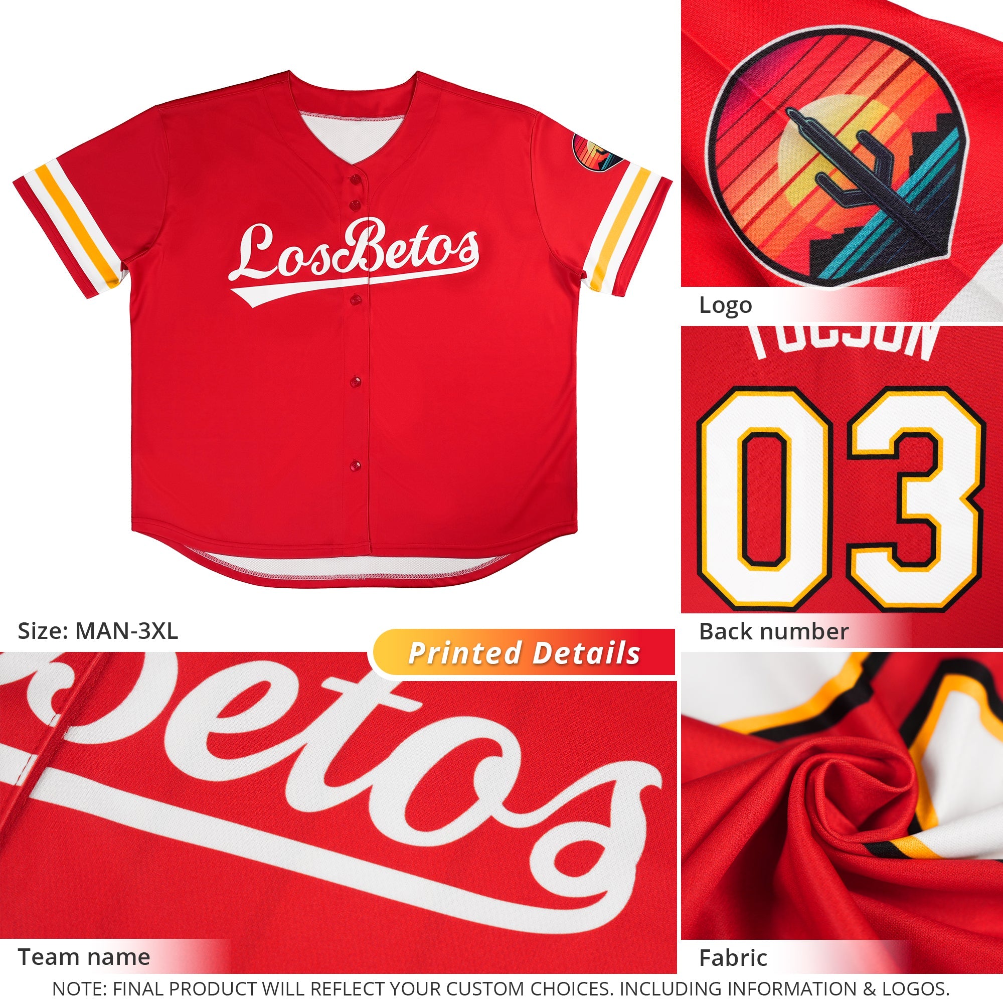 Custom Red White Classic Style Authentic Baseball Jersey