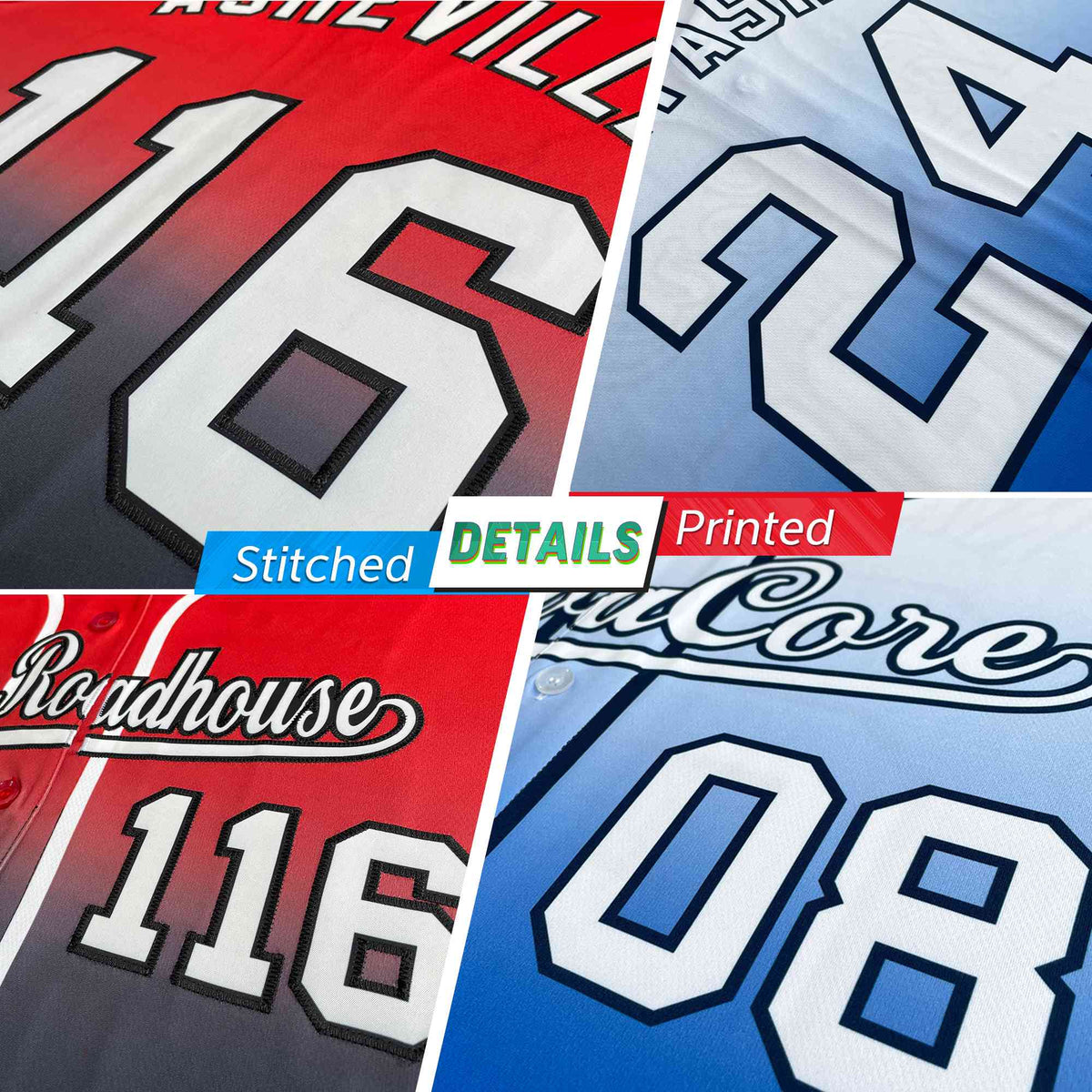 Custom Light Blue Pink Gradient Fashion Authentic Baseball Jersey For Men