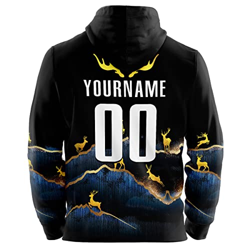 Custom Stitched Sportwear Black Graffiti Pattern Pullover Hoodie| KXKSHOP