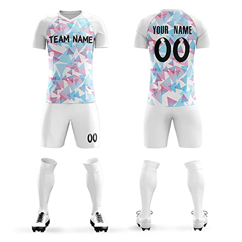 Custom White Sports Training Football Kits Jersey