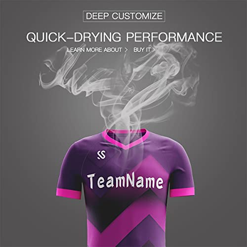 Custom Purple Black-White Soft Training Uniform Football Kits Jersey