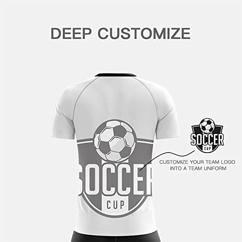 Custom White Sports Training Football Kits Jersey