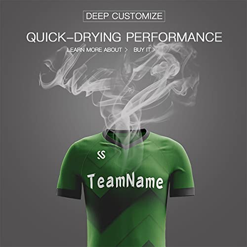 Custom Green Black-White Soft Training Uniform Football Kits Jersey