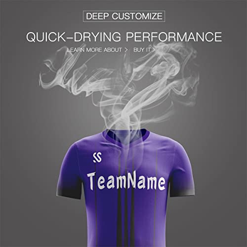 Custom Purple Black Soft Training Uniform Football Kits Jersey