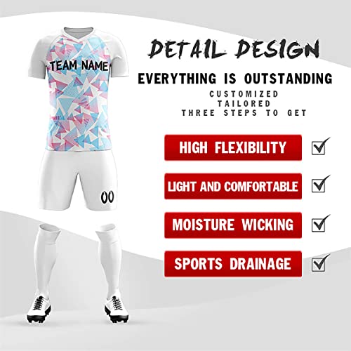 Custom White Sports Training Football Kits Jersey