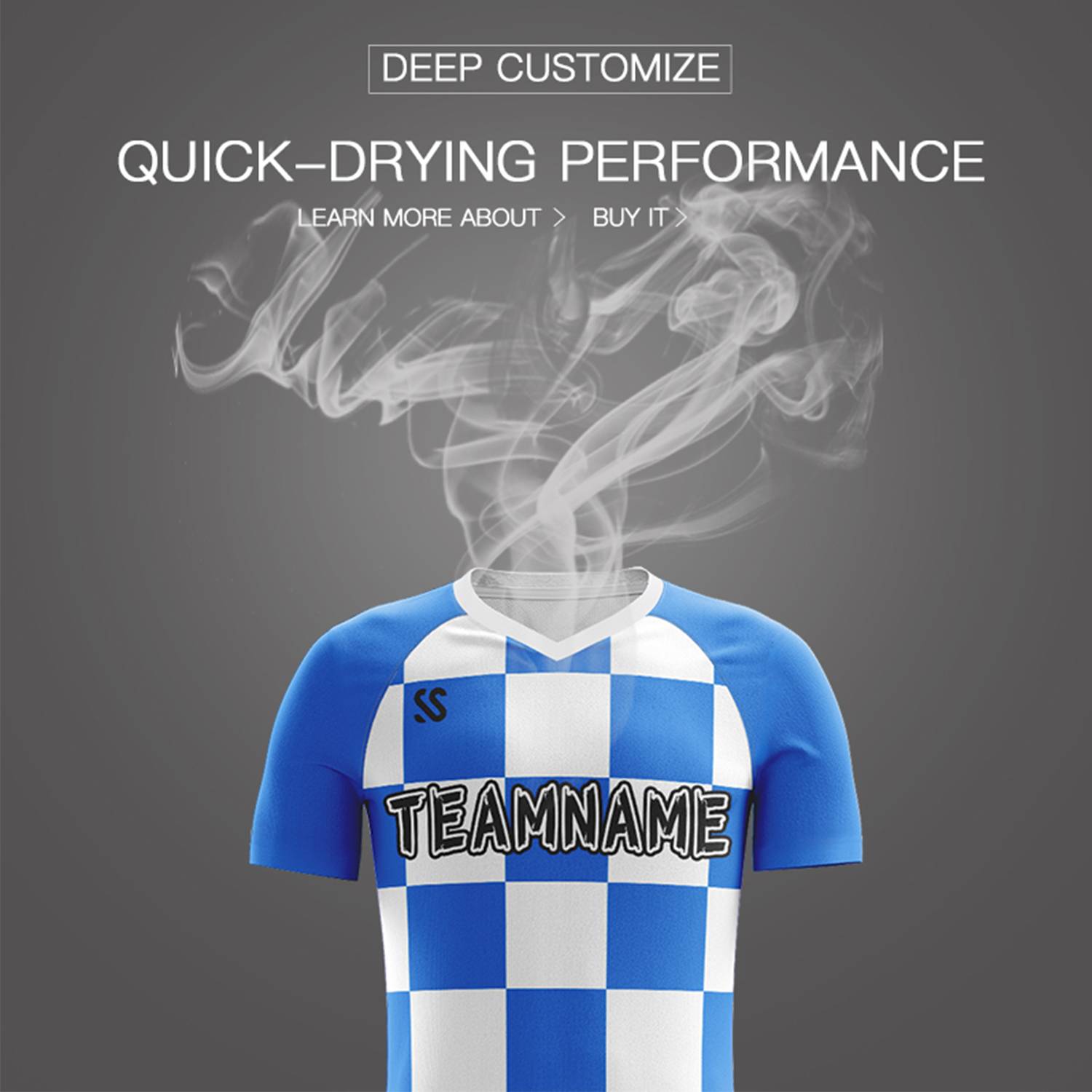 Custom Light Blue Black Casual Outdoor Football Kits Jersey | KXKSHOP