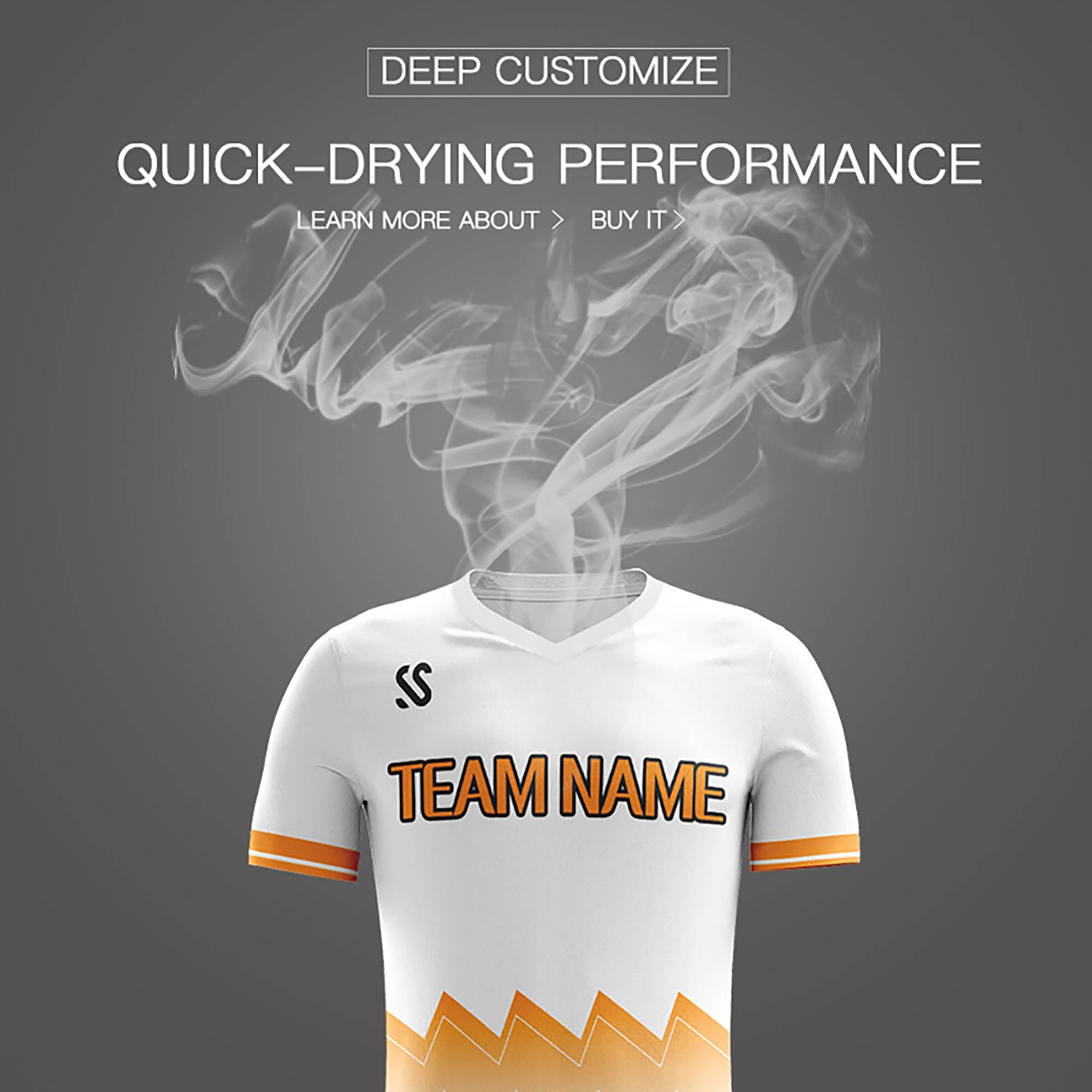 Custom Orange Printing Outdoor Breathable football kits Jersey| KXKSHOP