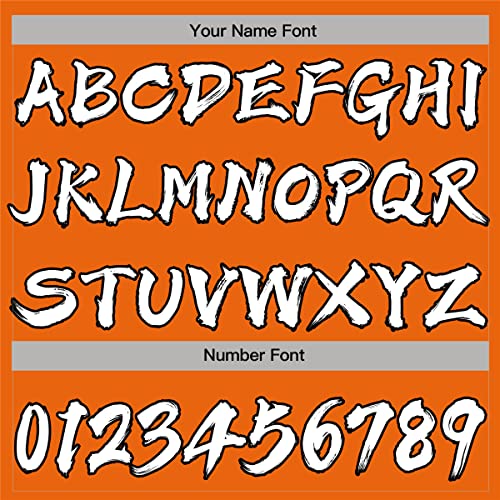 Custom Stitched Sportwear Orange Graffiti Pattern Pullover Hoodie| KXKSHOP