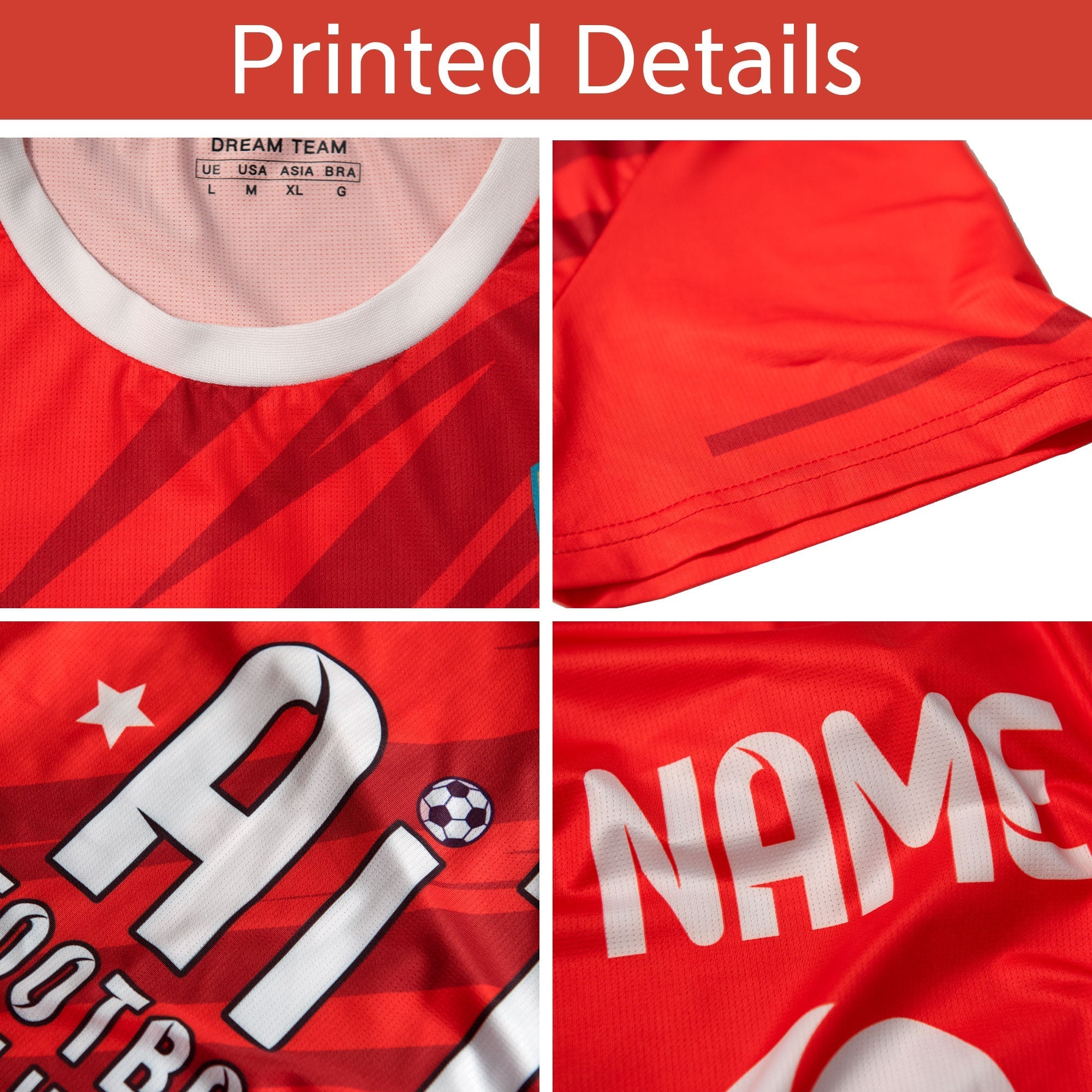 Custom Orange Printing Outdoor Breathable football kits Jersey| KXKSHOP