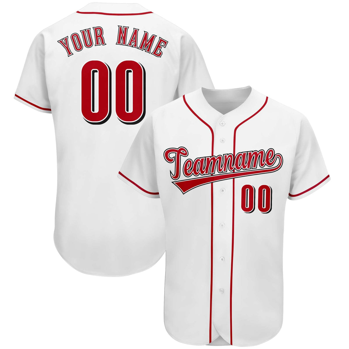 Custom White Team Classic Style Authentic Baseball Jersey| KXKSHOP