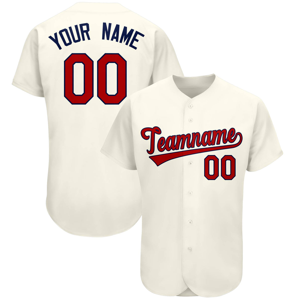 Custom Cream Team Classic Authentic Baseball Jersey| KXKSHOP