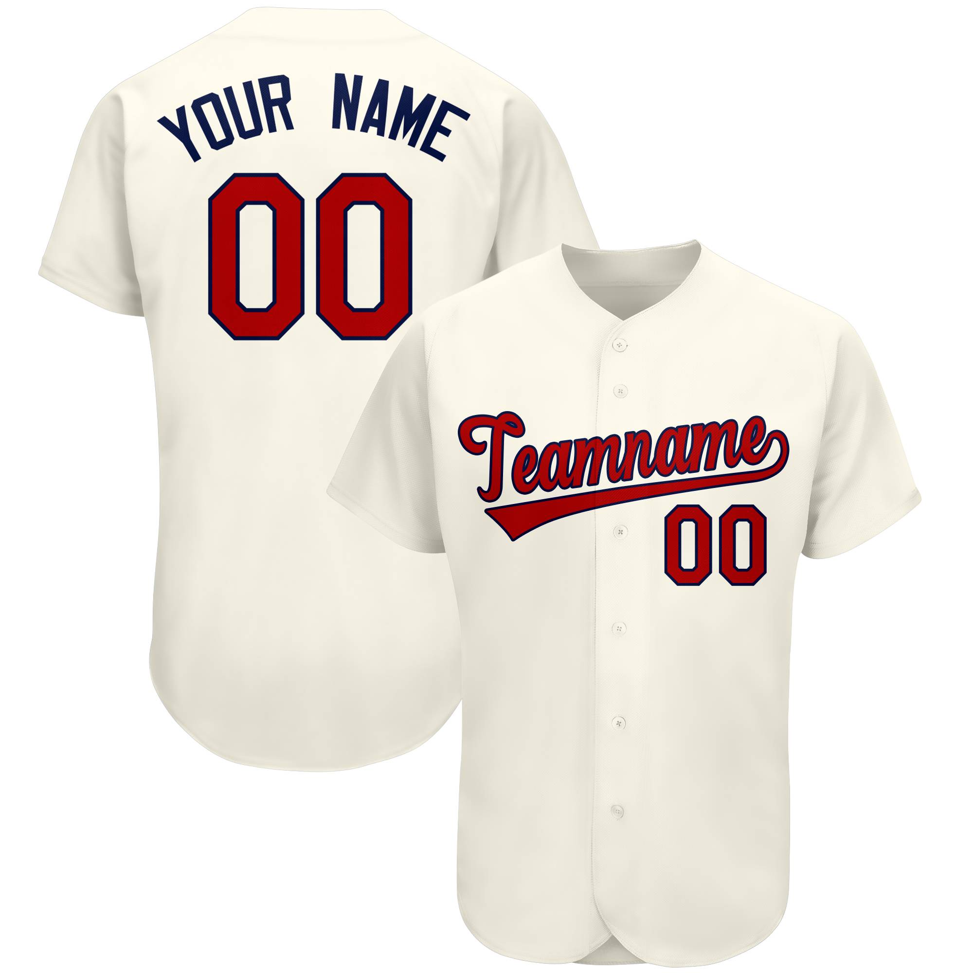 Custom Cream Team Classic Authentic Baseball Jersey| KXKSHOP