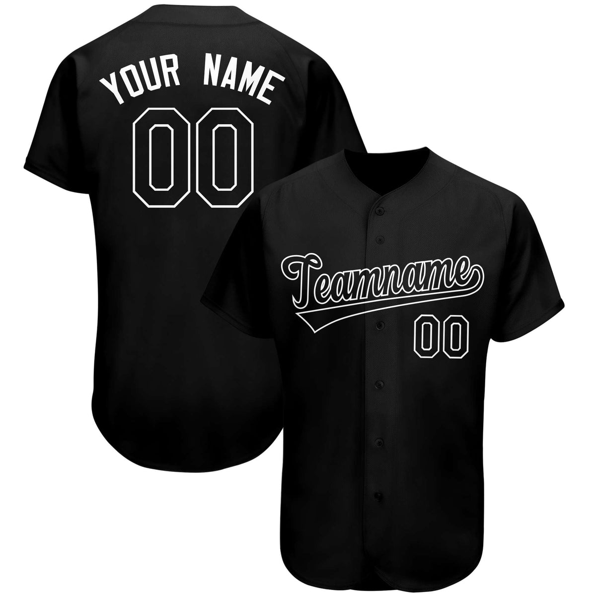 Custom Black Team Classic Style Authentic Baseball Jersey| KXKSHOP