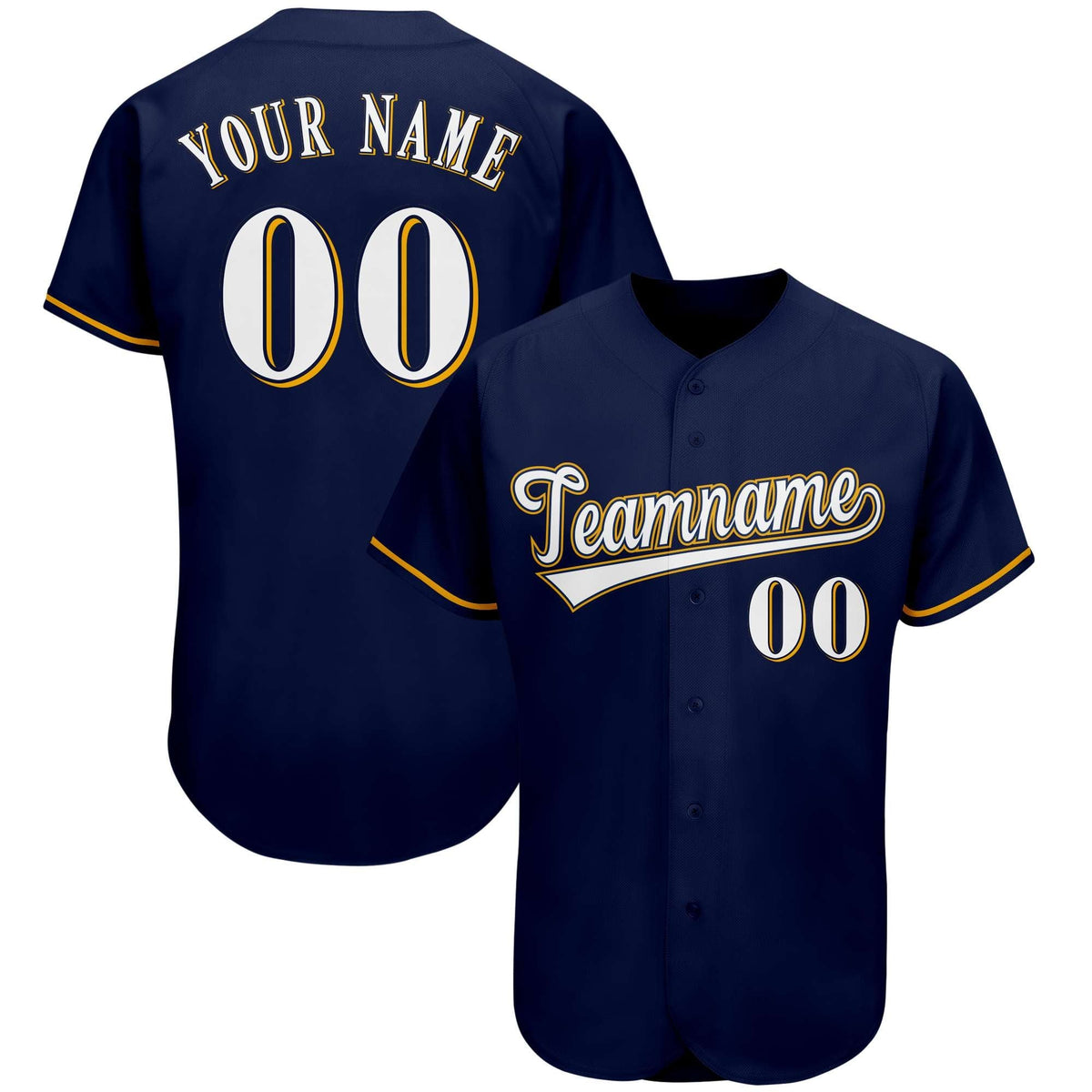 Custom Navy Team Classic Style Authentic Baseball Jersey| KXKSHOP