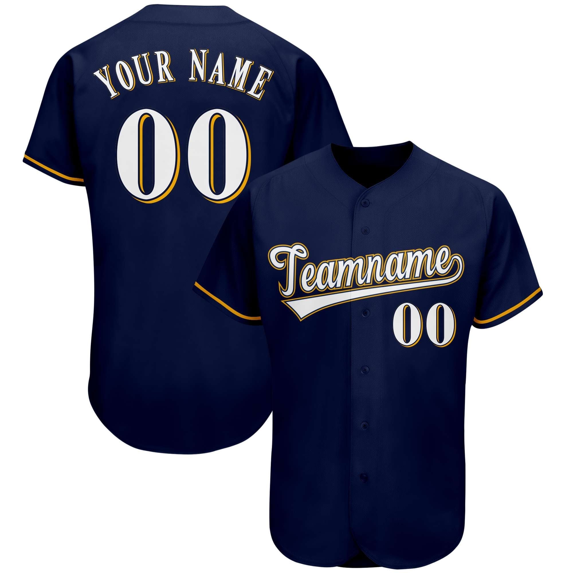 Custom Navy Team Classic Style Authentic Baseball Jersey| KXKSHOP