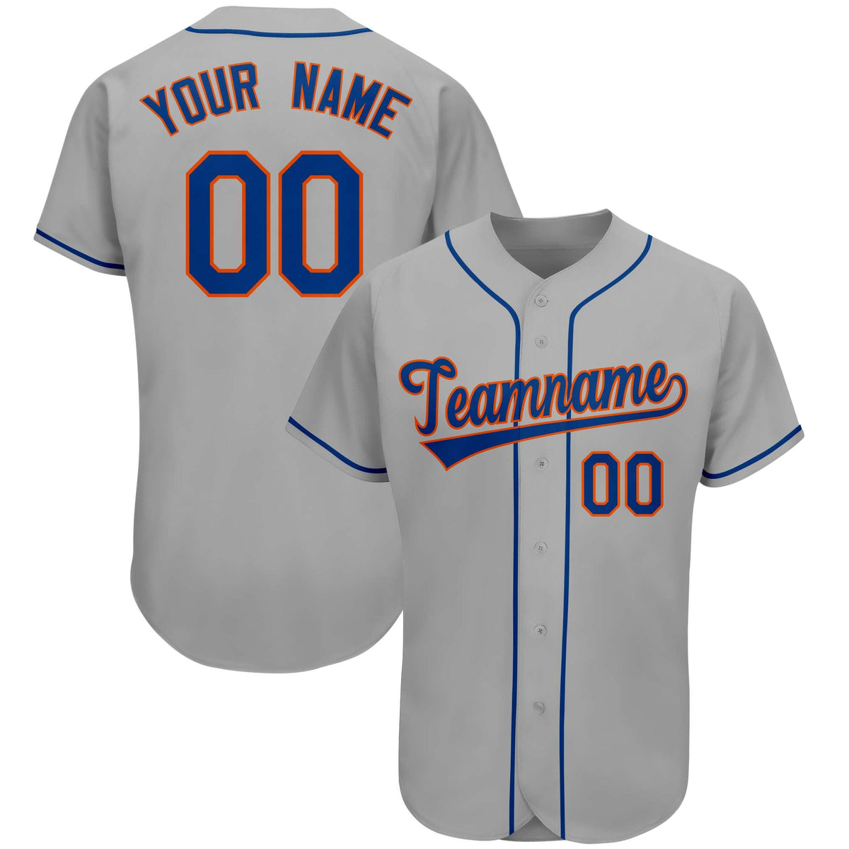 Custom Gray Team Classic Style Authentic Baseball Jersey| KXKSHOP