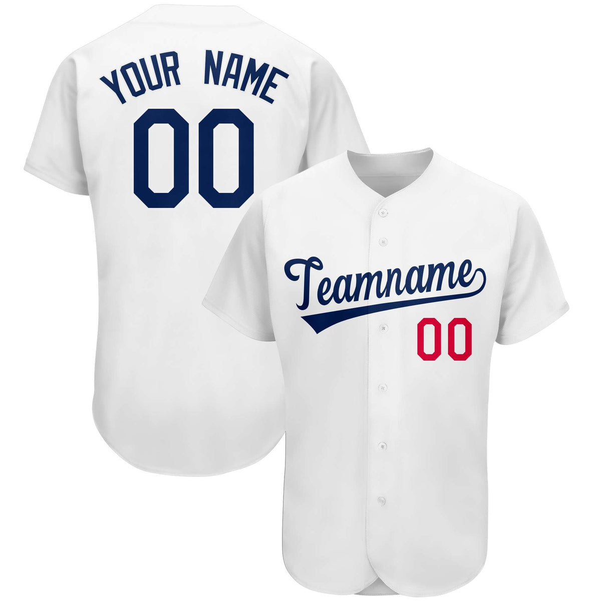 Custom White Team Classic Style Authentic Baseball Jersey| KXKSHOP