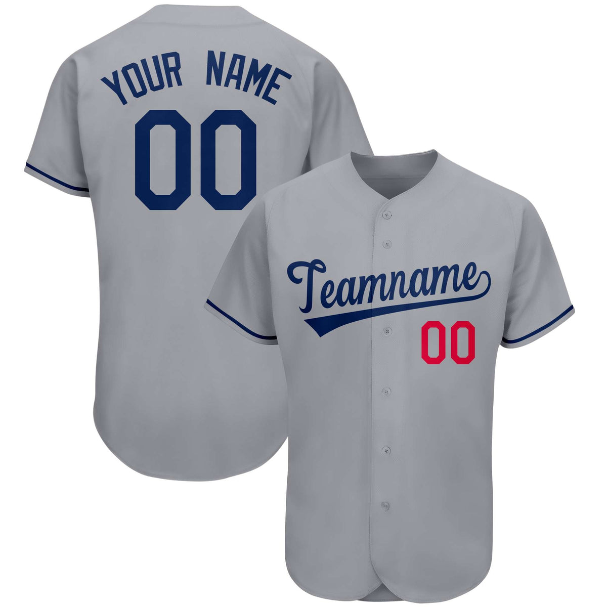 Custom Gray Team Classic Style Authentic Baseball Jersey| KXKSHOP