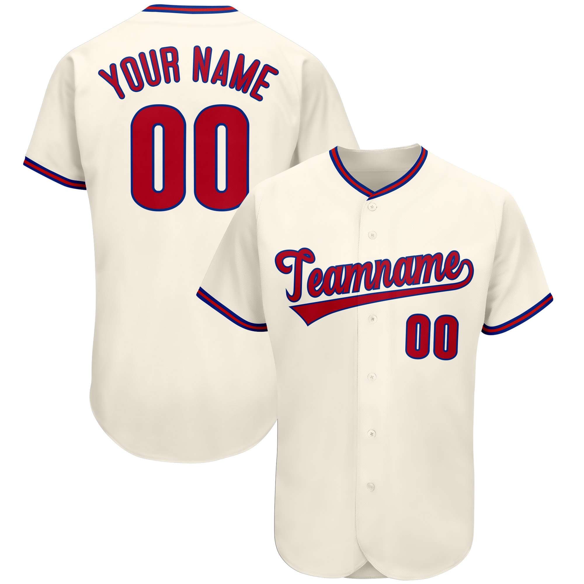 Custom Cream Team Classic Style Authentic Baseball Jersey| KXKSHOP