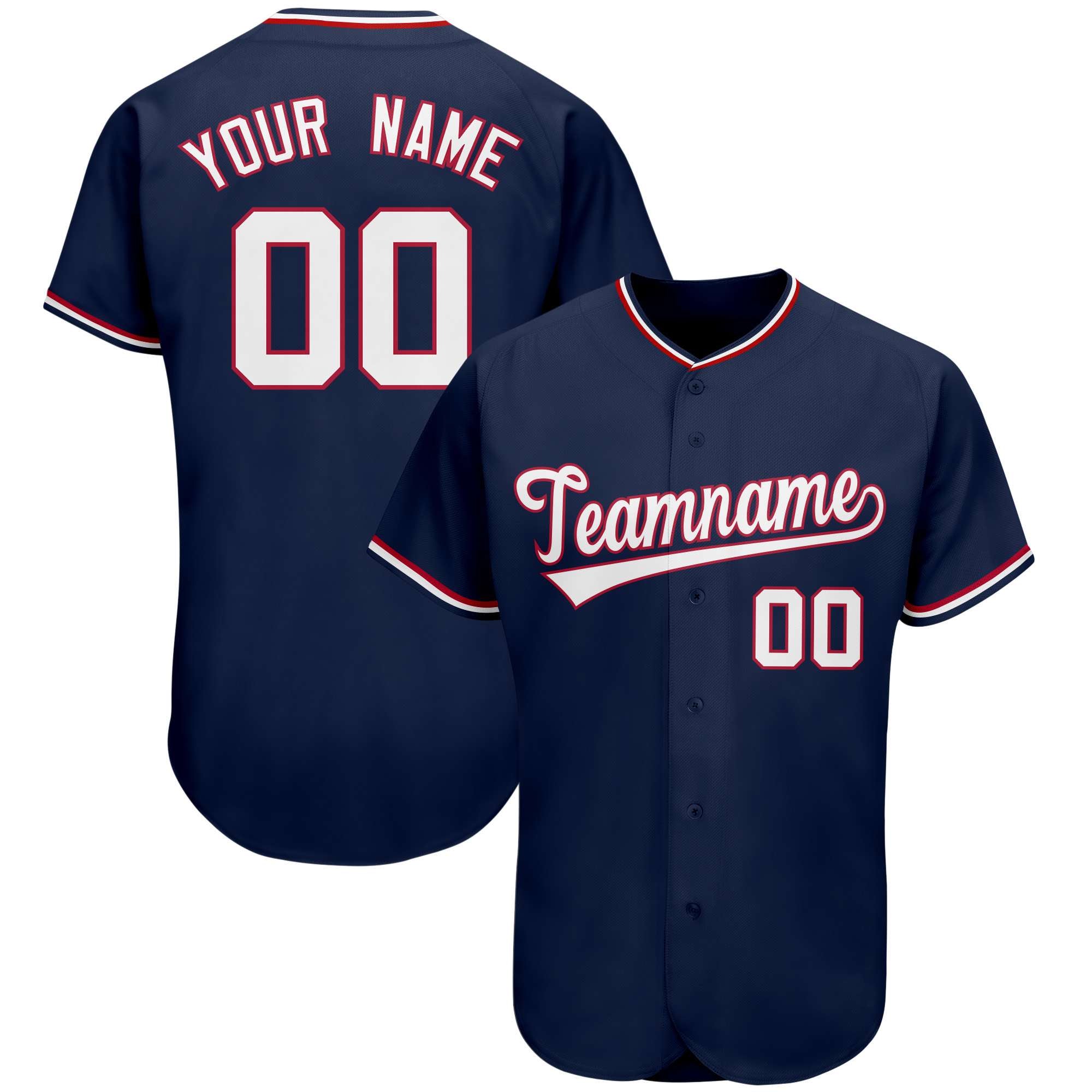 Custom Navy Team Classic Style Authentic Baseball Jersey| KXKSHOP