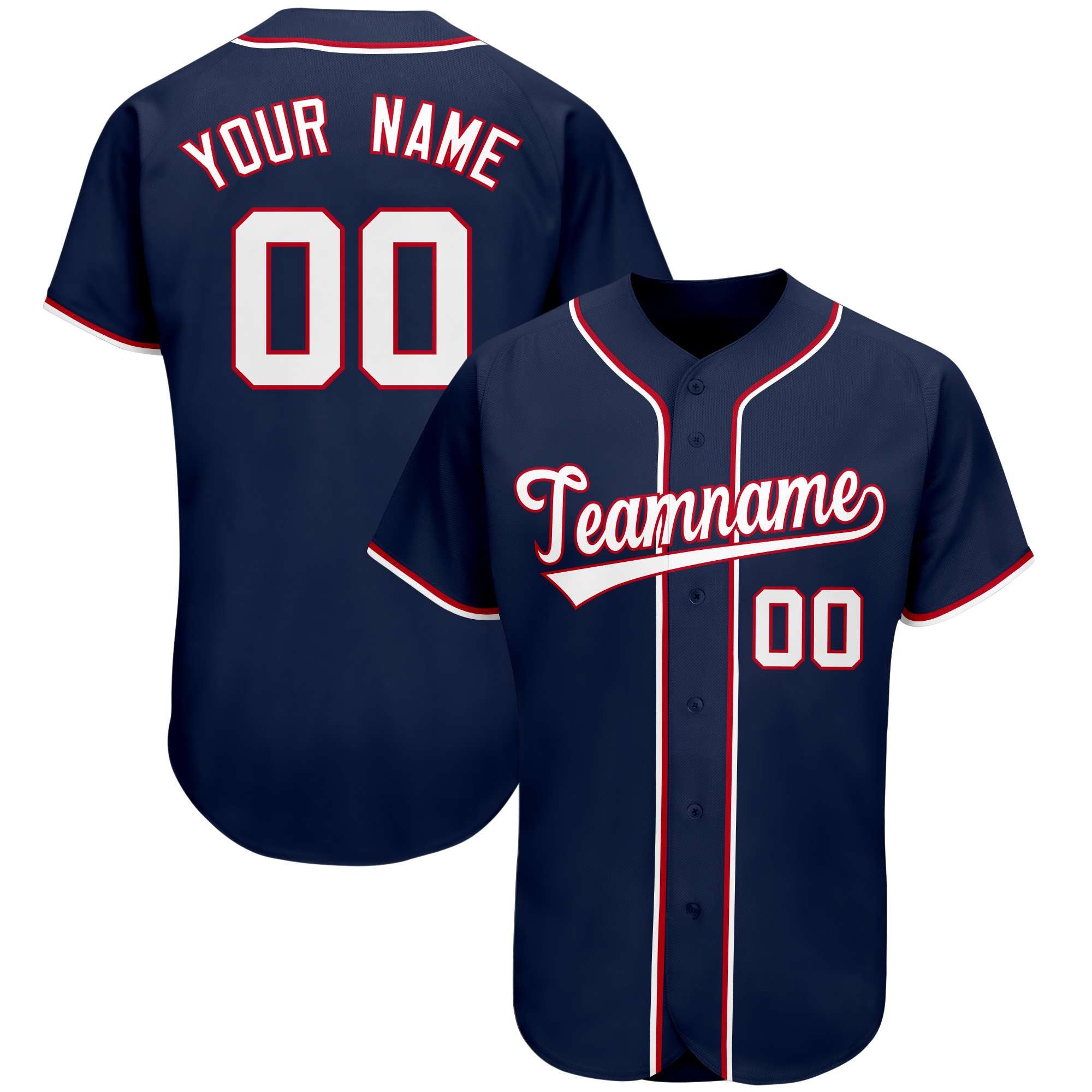 Custom Navy Team Classic Style Authentic Baseball Jersey| KXKSHOP