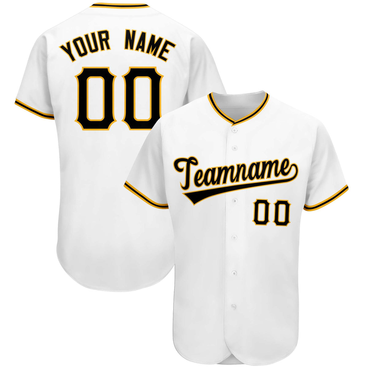 Custom White Team Classic Style Authentic Baseball Jersey| KXKSHOP