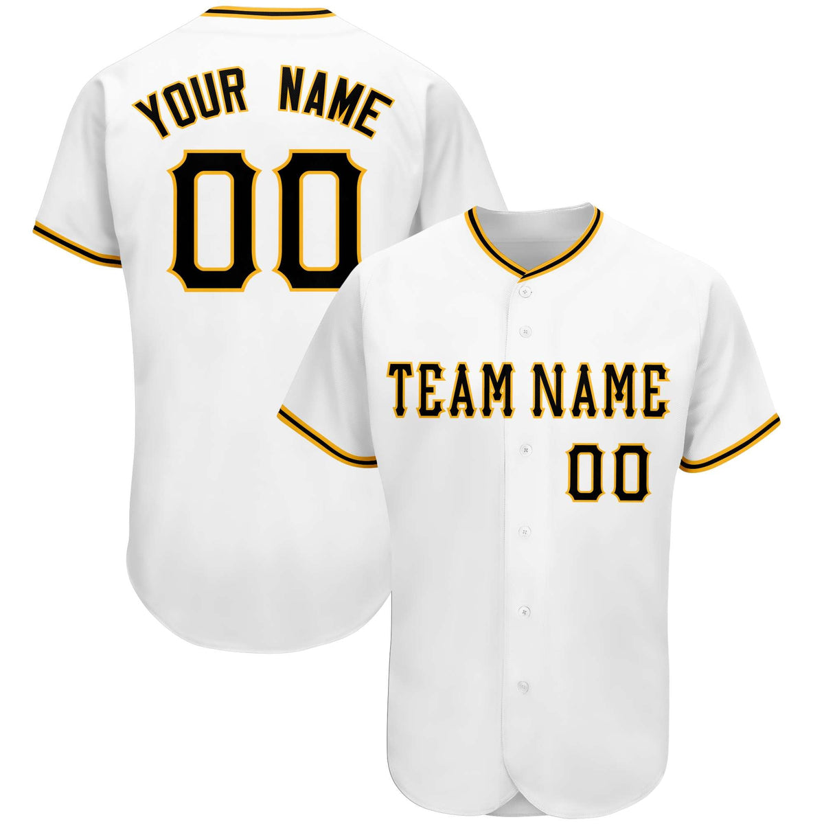 Custom White Team Classic Style Authentic Baseball Jersey| KXKSHOP