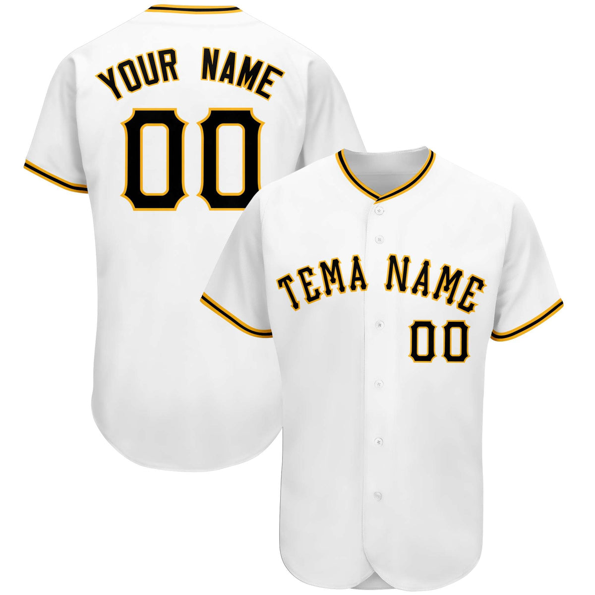 Custom White Team Classic Style Authentic Baseball Jersey| KXKSHOP