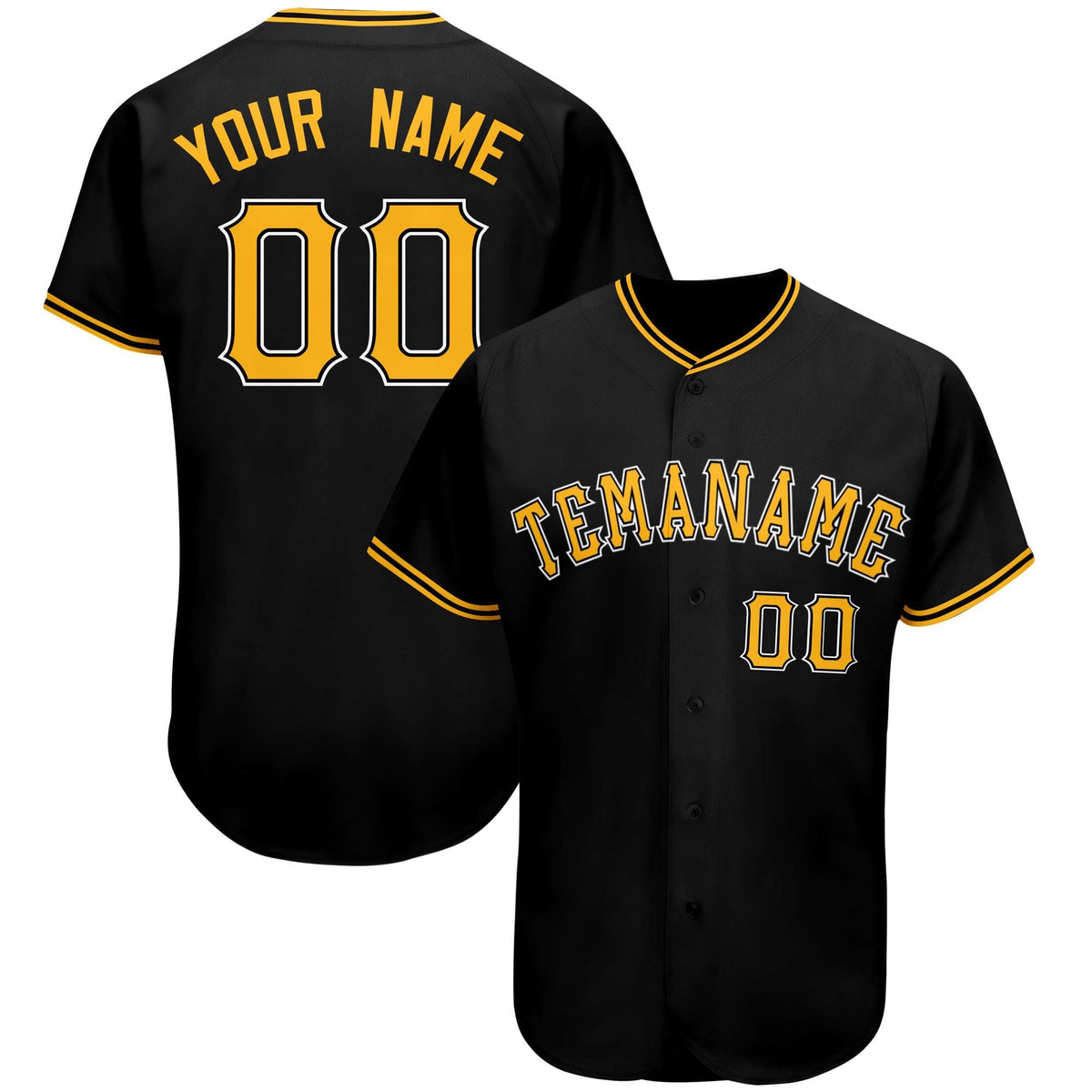 Custom Black Team Classic Style Authentic Baseball Jersey| KXKSHOP