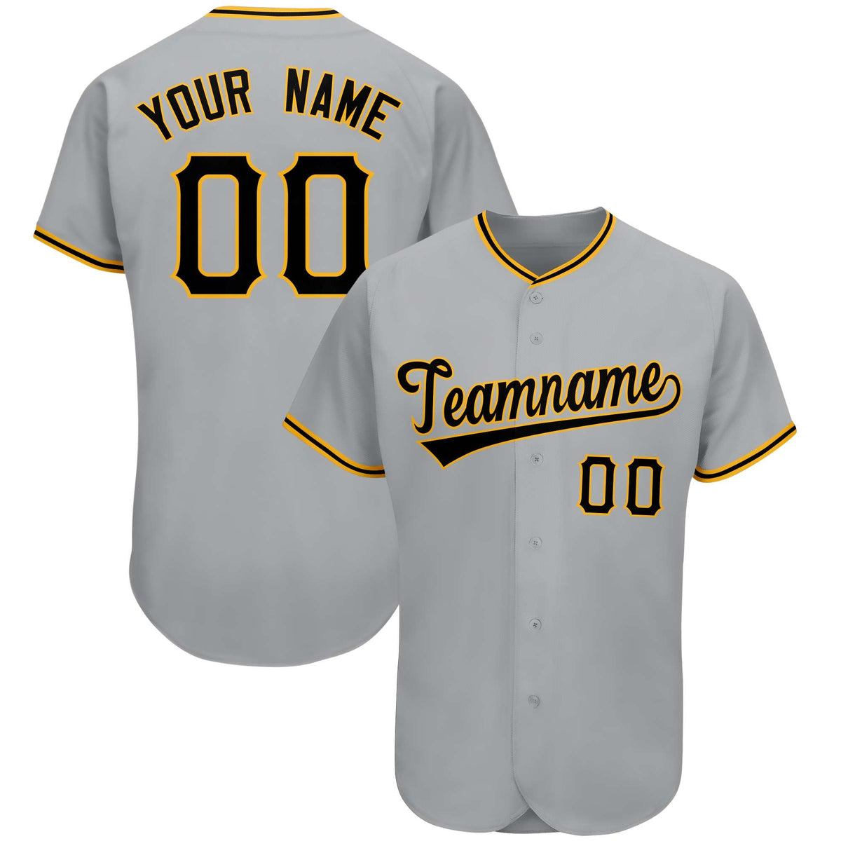 Custom Gray Team Classic Style Authentic Baseball Jersey| KXKSHOP