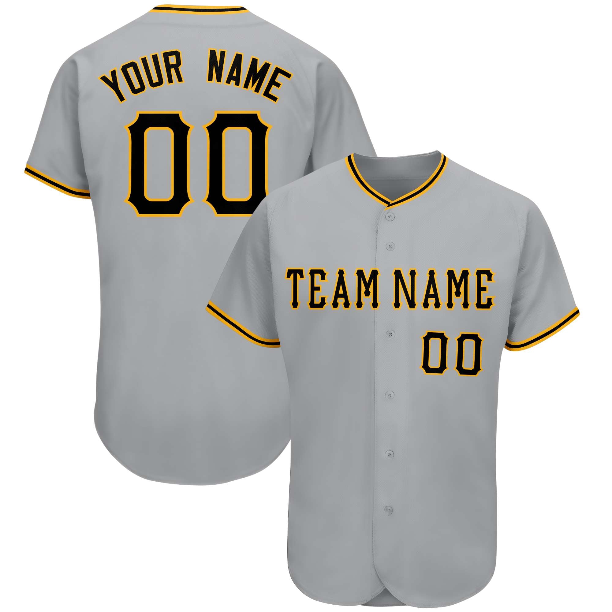 Custom Gray Team Classic Style Authentic Baseball Jersey| KXKSHOP