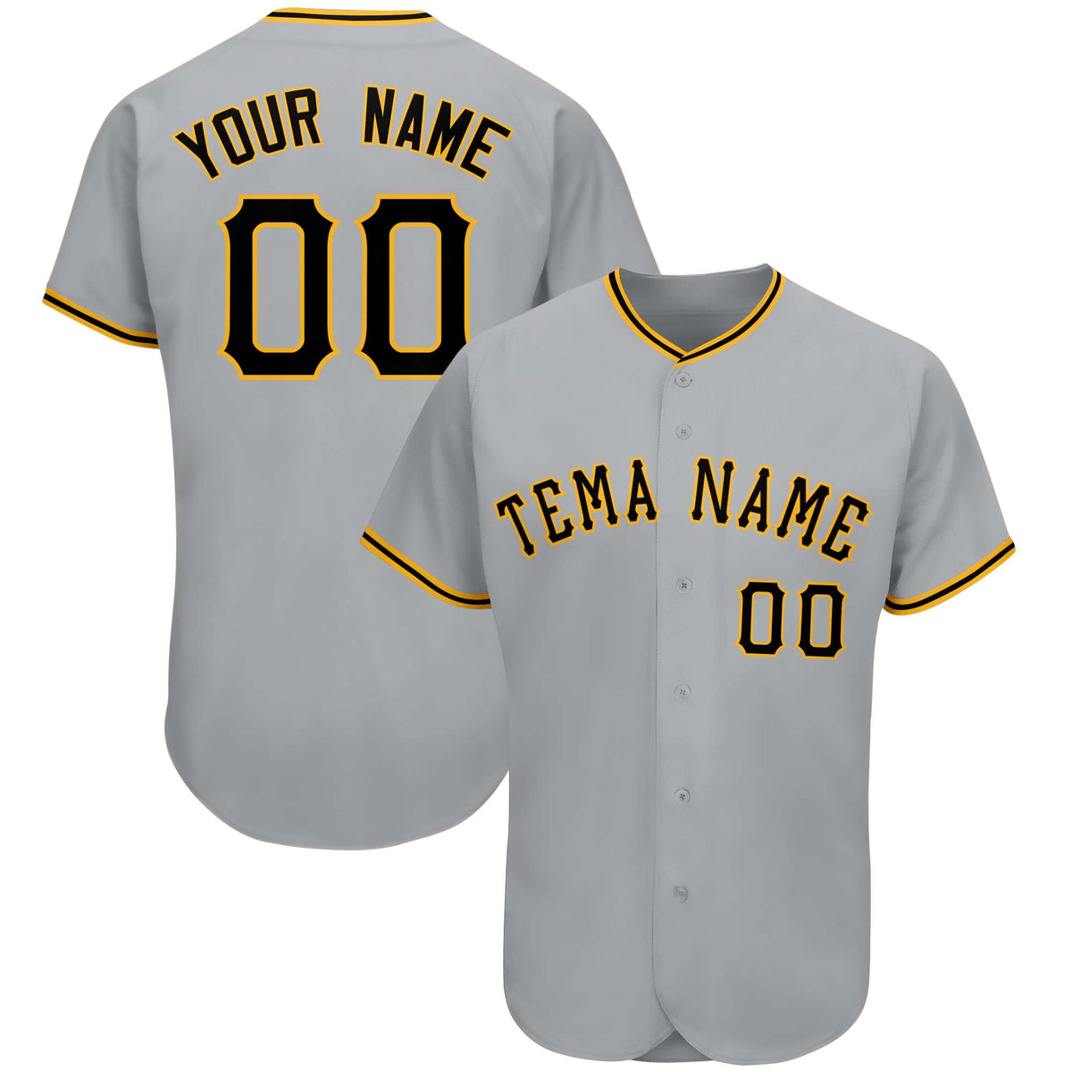 Custom Gray Team Classic Style Authentic Baseball Jersey| KXKSHOP