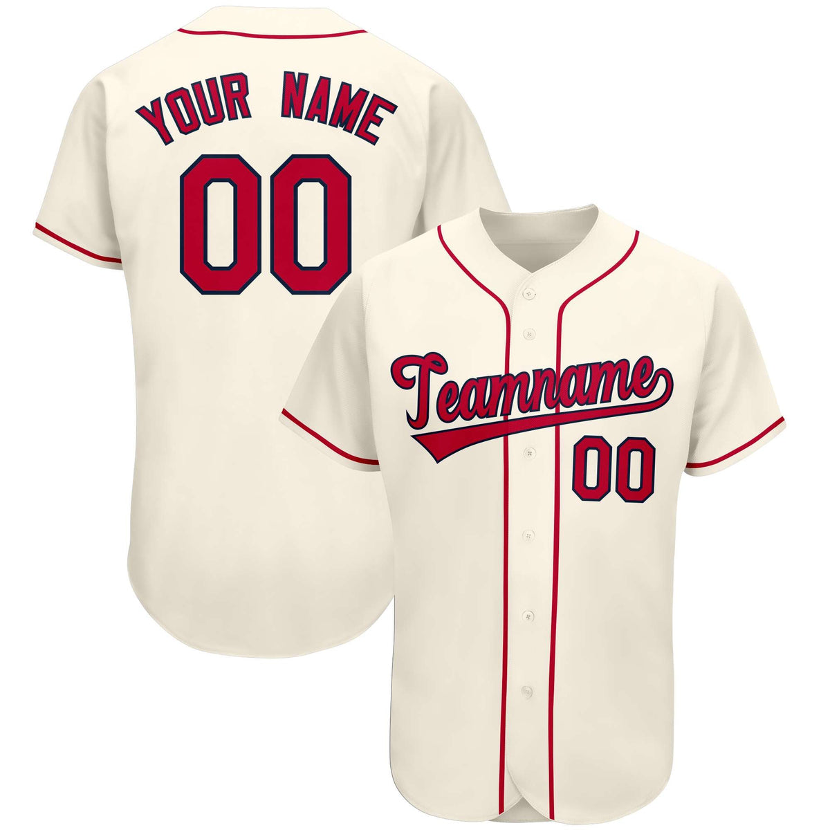 Custom Cream Team Classic Style Authentic Baseball Jersey| KXKSHOP