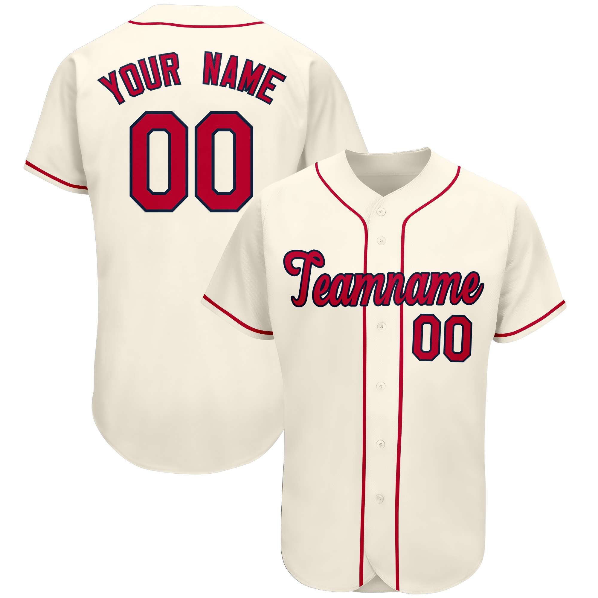 Custom Cream Team Classic Style Authentic Baseball Jersey| KXKSHOP
