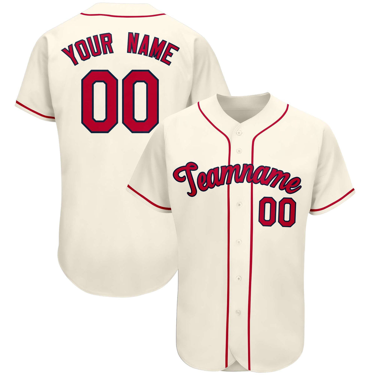 Custom Cream Team Classic Style Authentic Baseball Jersey| KXKSHOP
